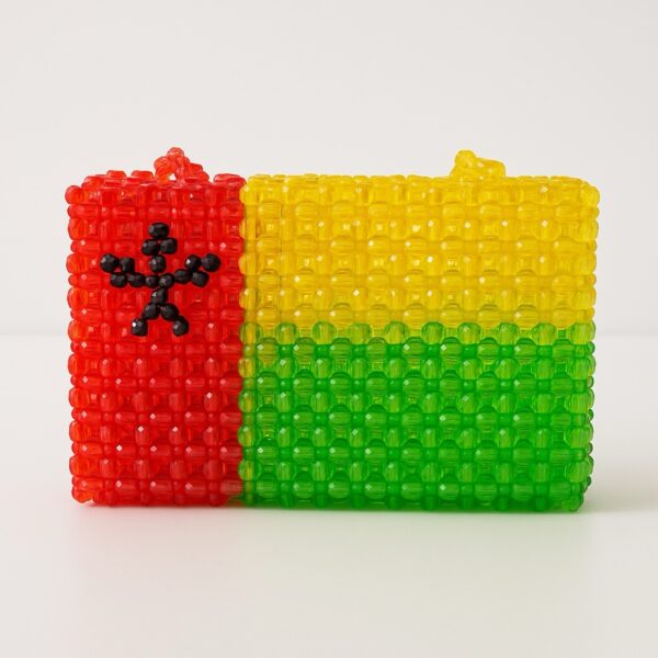 Beaded Handbag – Guinea-Bissau Flag Colors 🇬🇼